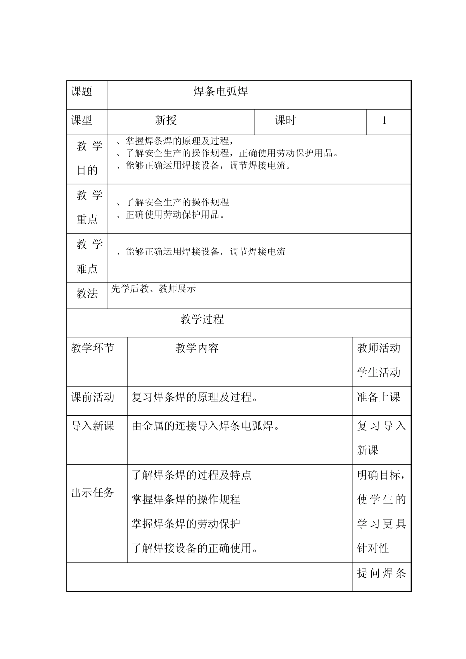 焊接实习教案1_第1页