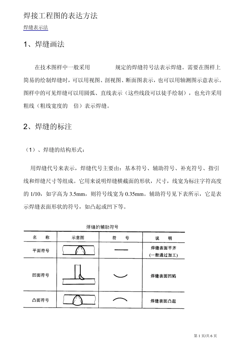 焊接工程图的表达方法_第1页