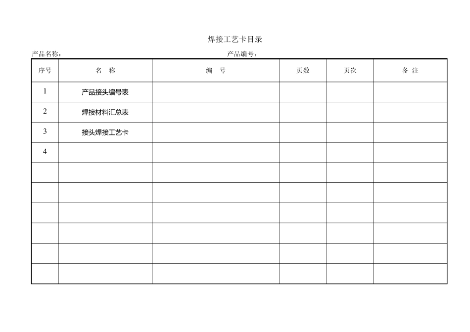 焊接工艺卡模板1_第2页