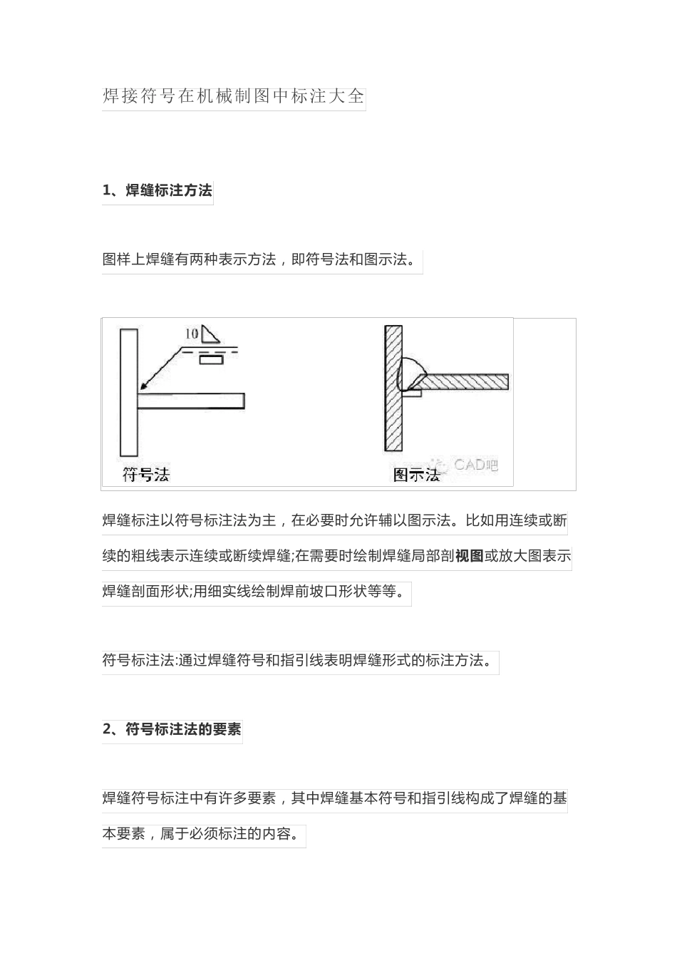 焊接符号在机械制图中标注大全_第1页