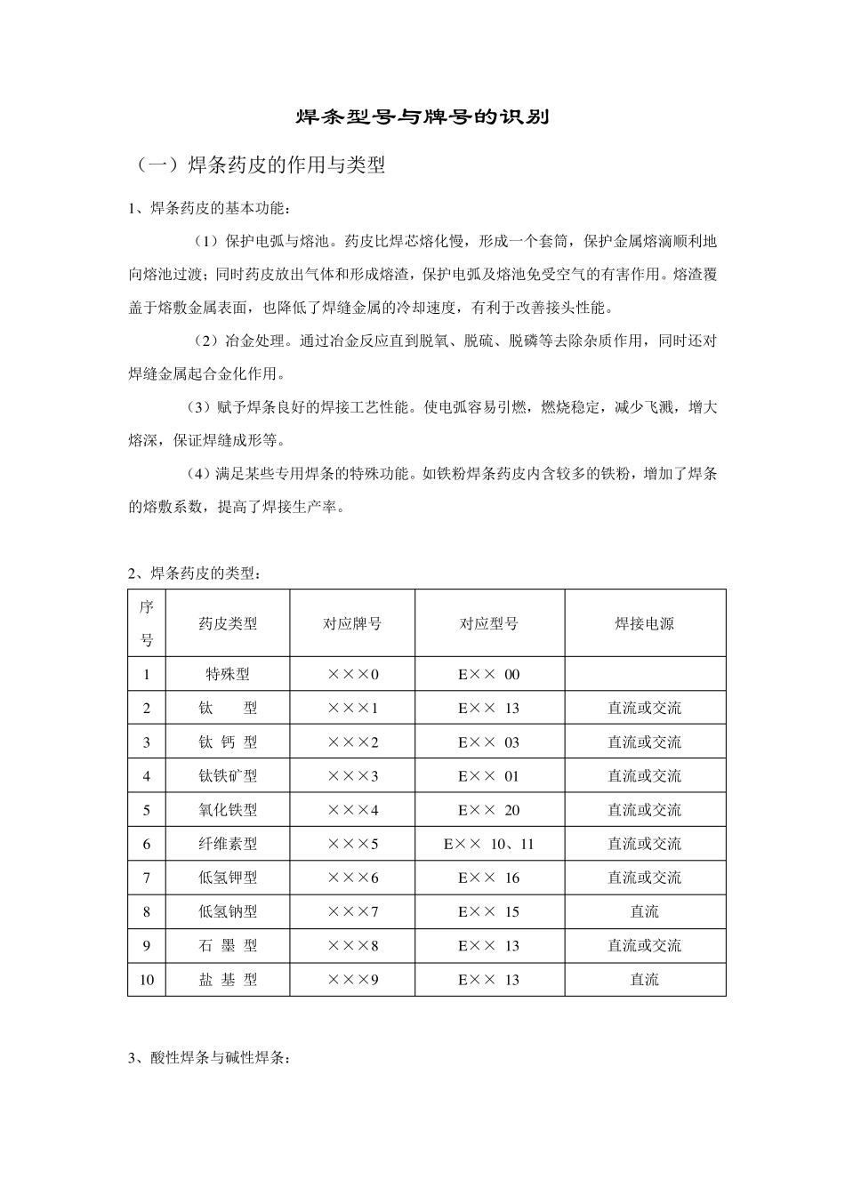 焊条型号与牌号的识别_第1页