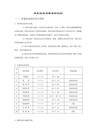 焊条型号与牌号的识别