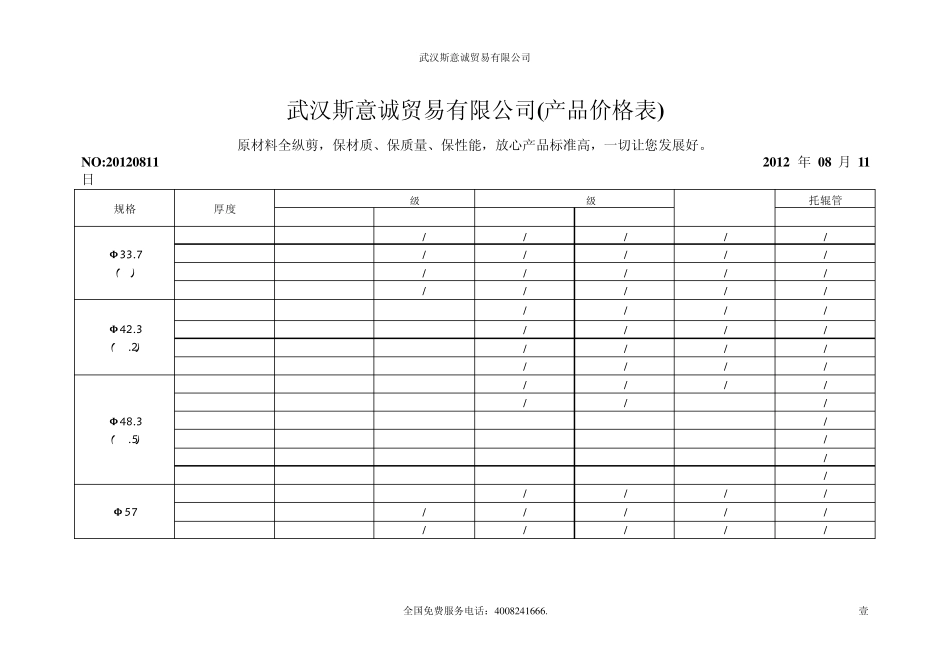 焊管价格表大全_第1页