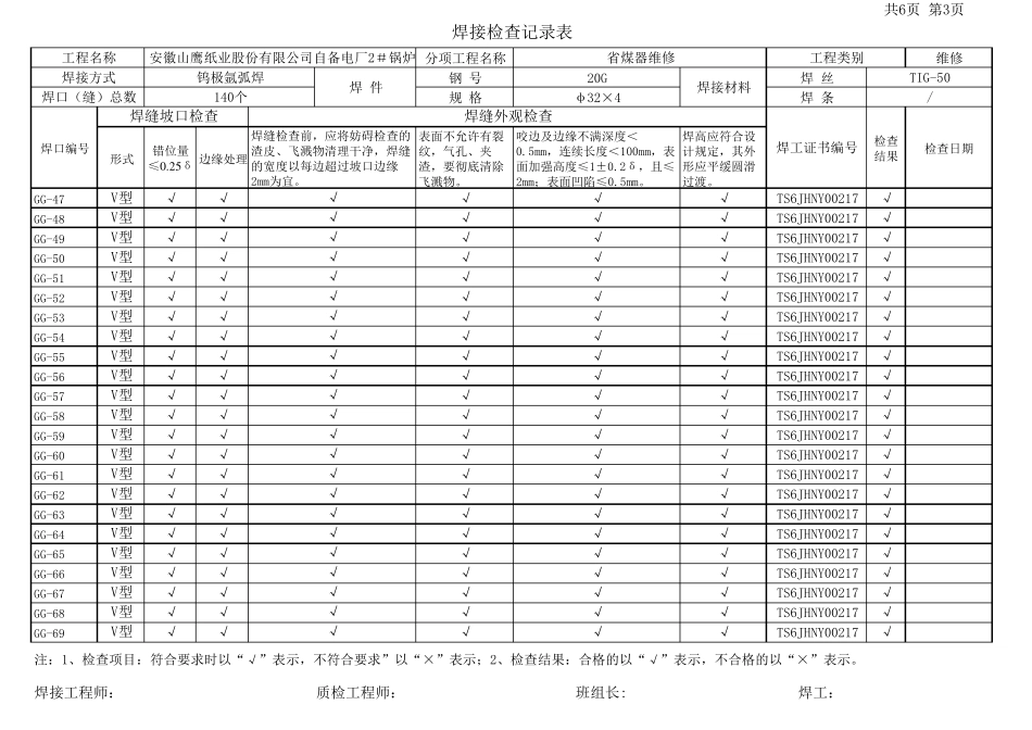 焊缝检查记录表_第3页