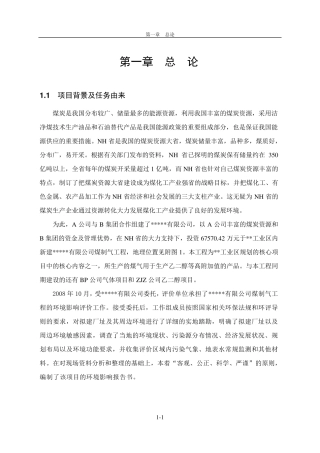 煤制气工程环评报告书(预审稿)