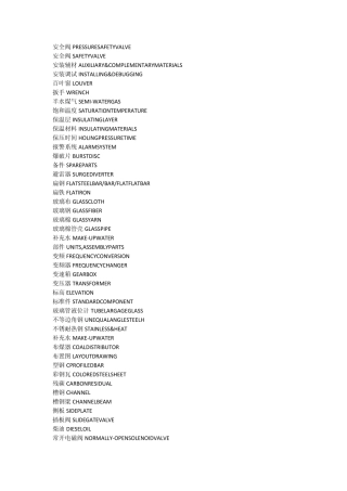 煤气灶相关英语单词