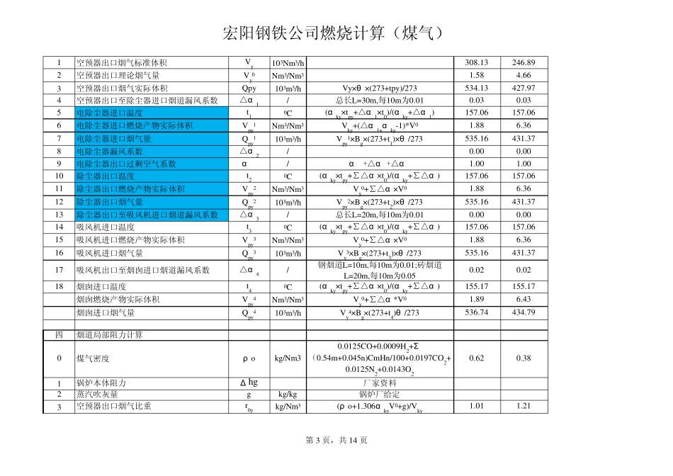 煤气锅炉燃烧计算_第3页