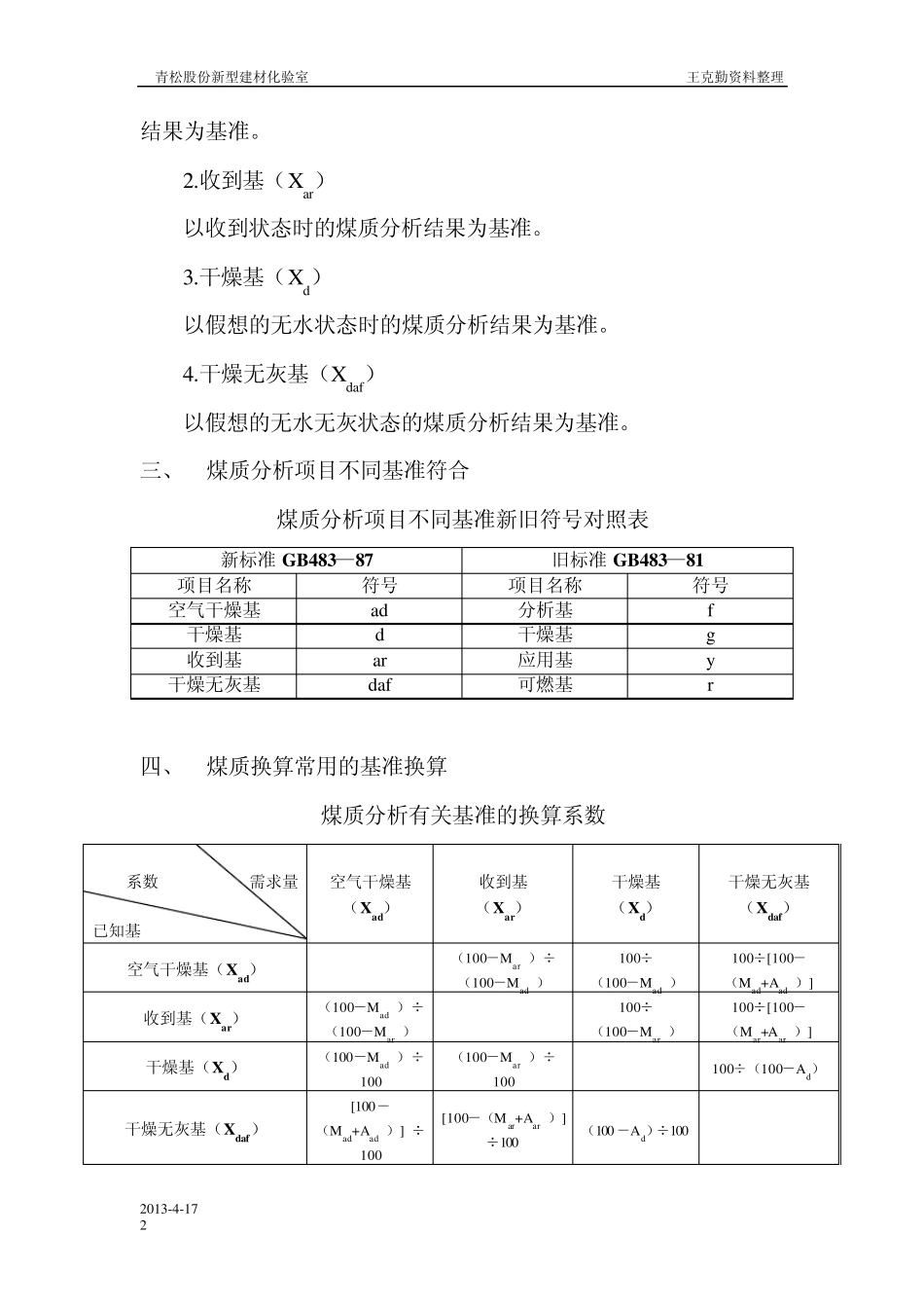 煤的工业分析及热值测定_第2页