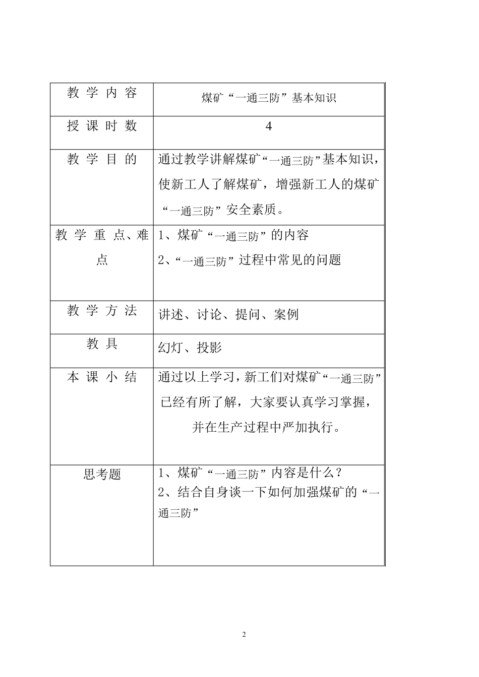 煤矿“一通三防”安全基本知识培训教案_第2页