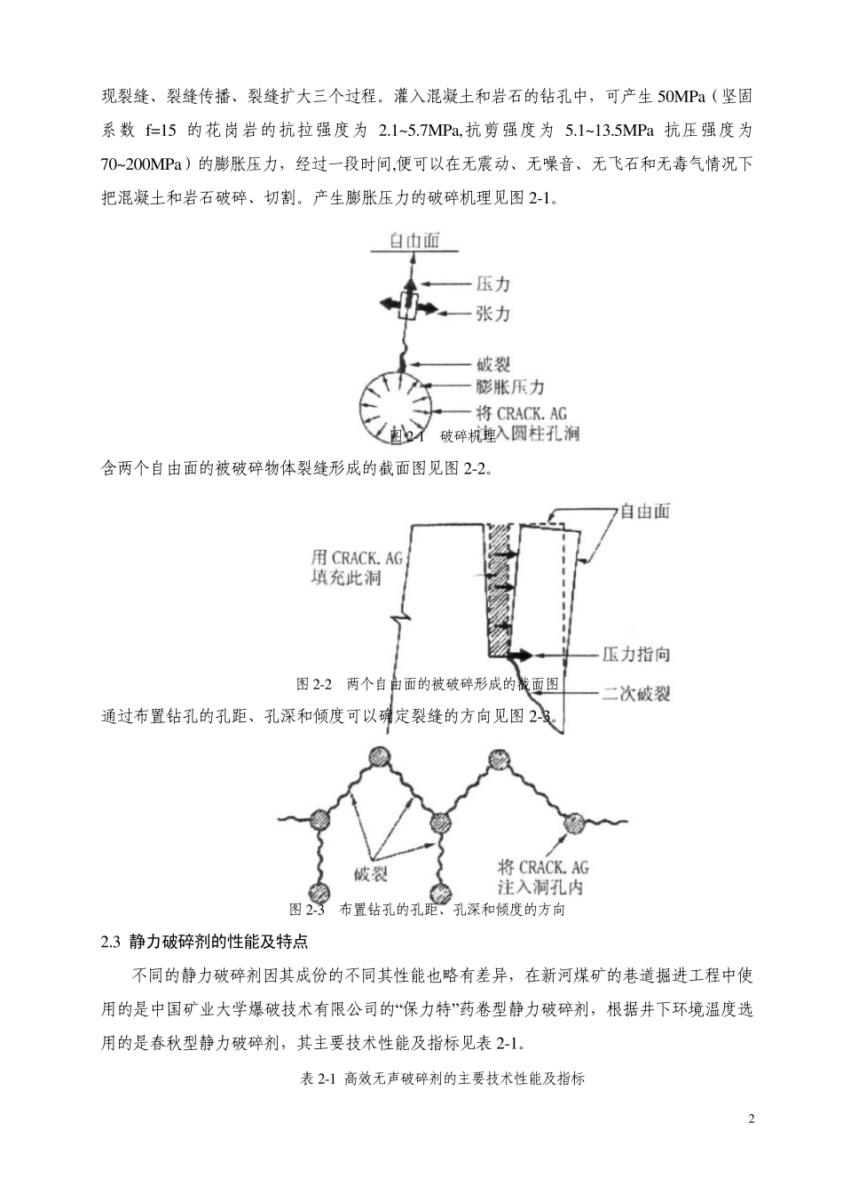 煤矿巷道非爆破破岩技术工作报告_第2页