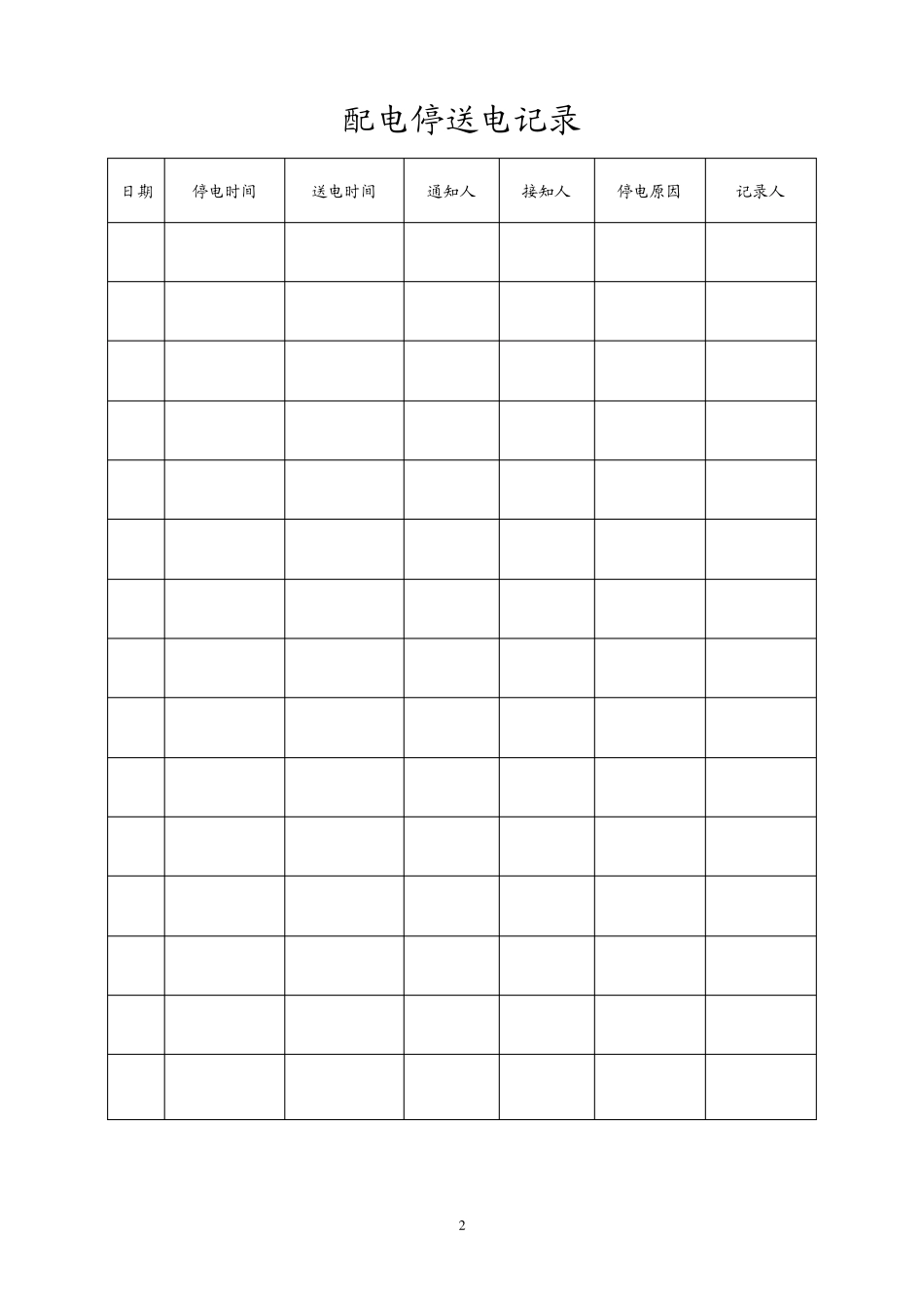 煤矿用各种表格(机电运输)_第2页