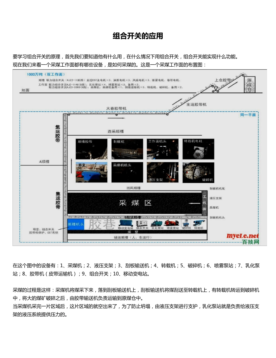 煤矿用组合开关原理教程_第1页