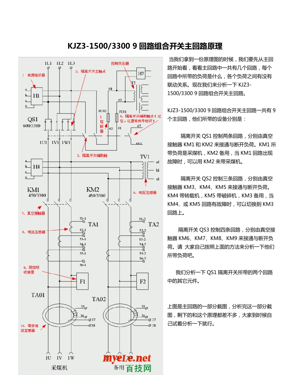 煤矿用组合开关原理教程_第3页