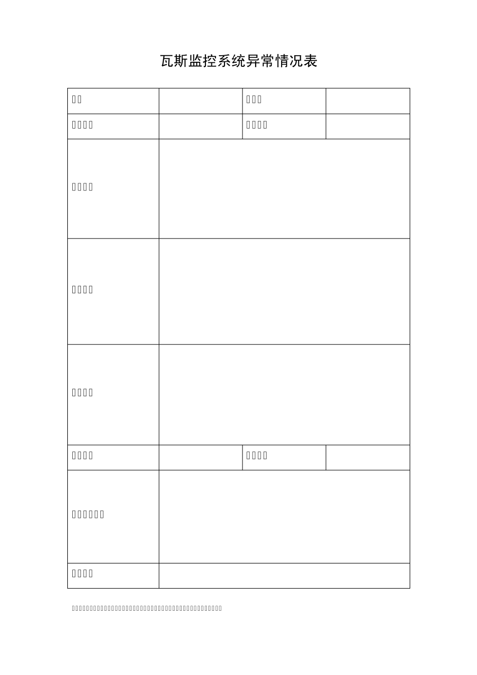 煤矿监控报表模版_第1页