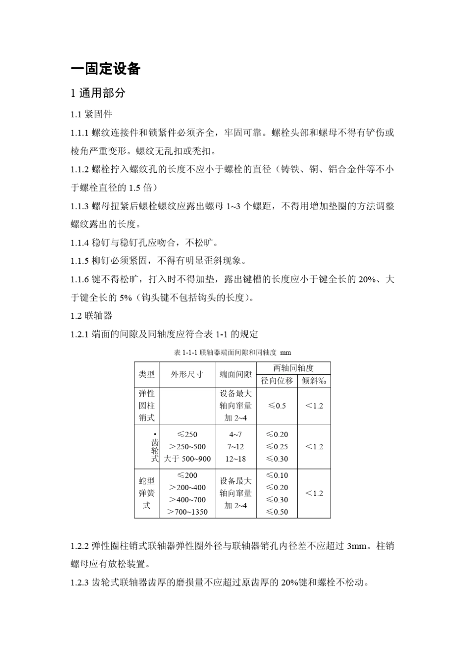煤矿矿井机电设备完好标准_第1页