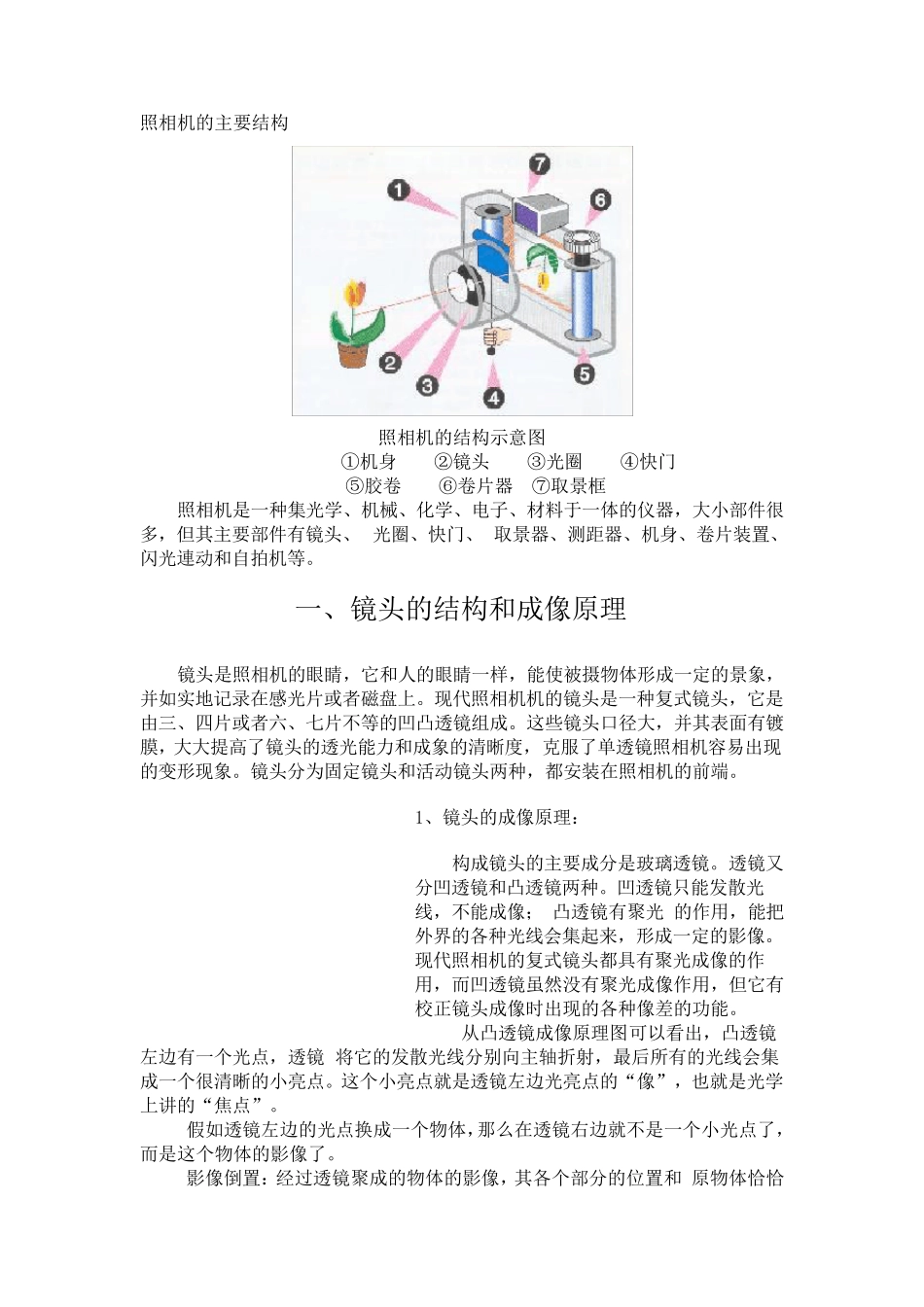 照相机的主要结构_第1页