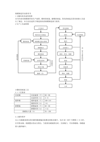 熔模铸造作业指导书
