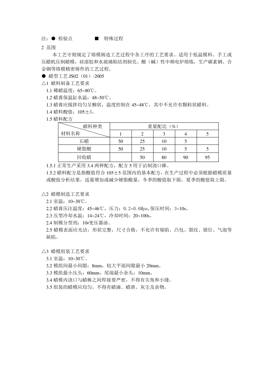 熔模铸造工艺守则_第2页