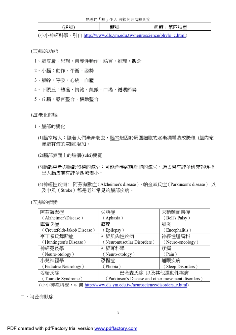 熟悉的默生人浅谈阿兹海默氏症_第3页