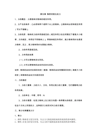 熟悉而陌生的力知识点