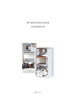 燃气壁挂炉选型报告