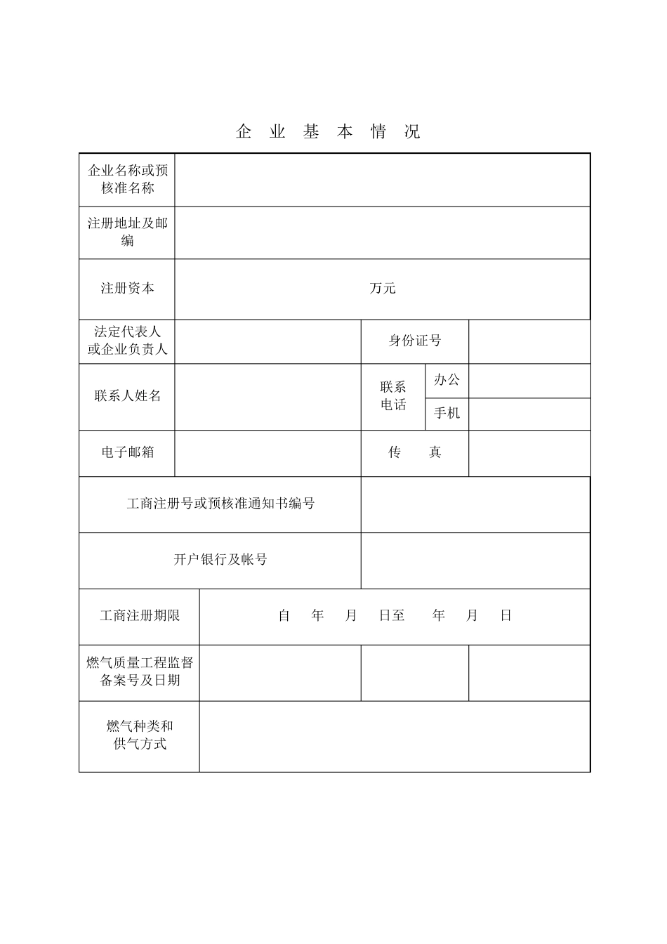 燃气经营许可申请书_第3页