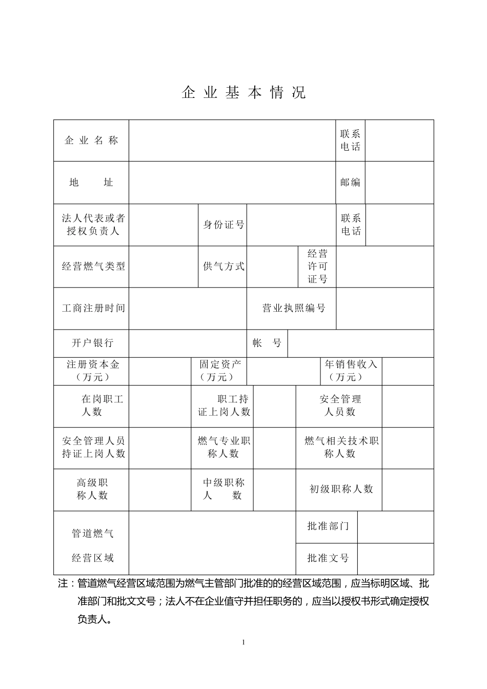 燃气经营许可证申请表_第2页