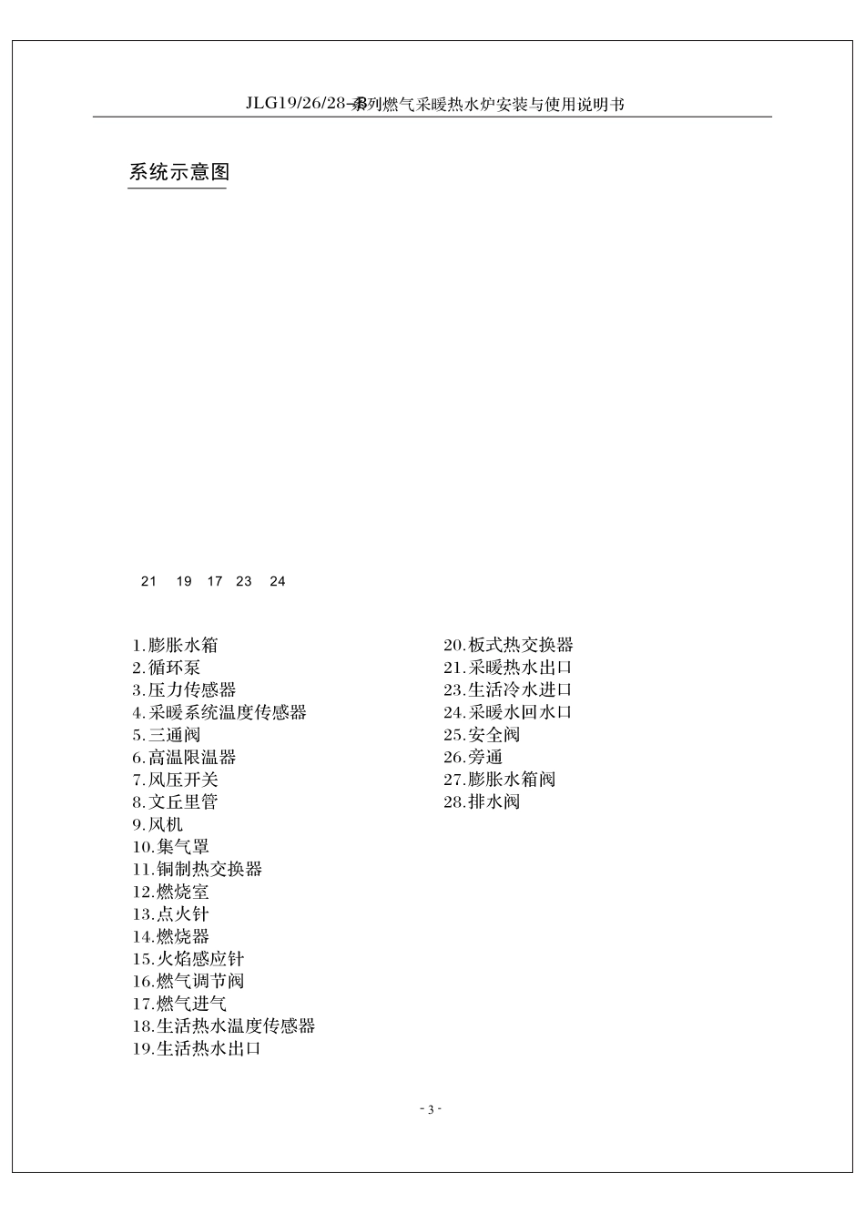 燃气采暖热水炉安装与使用说明书_第3页