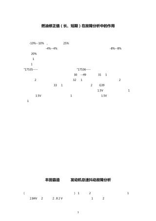 燃油修正值用途