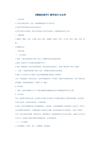 燃烧的条件(实验)