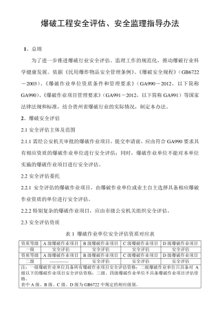 爆破安全监理、评估收费标准