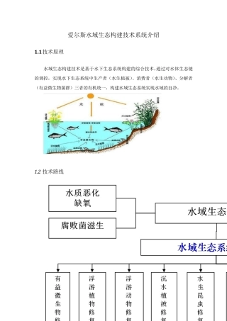 爱尔斯水域生态构建技术系统介绍2014
