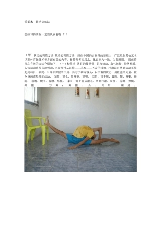 爱柔术软功训练法