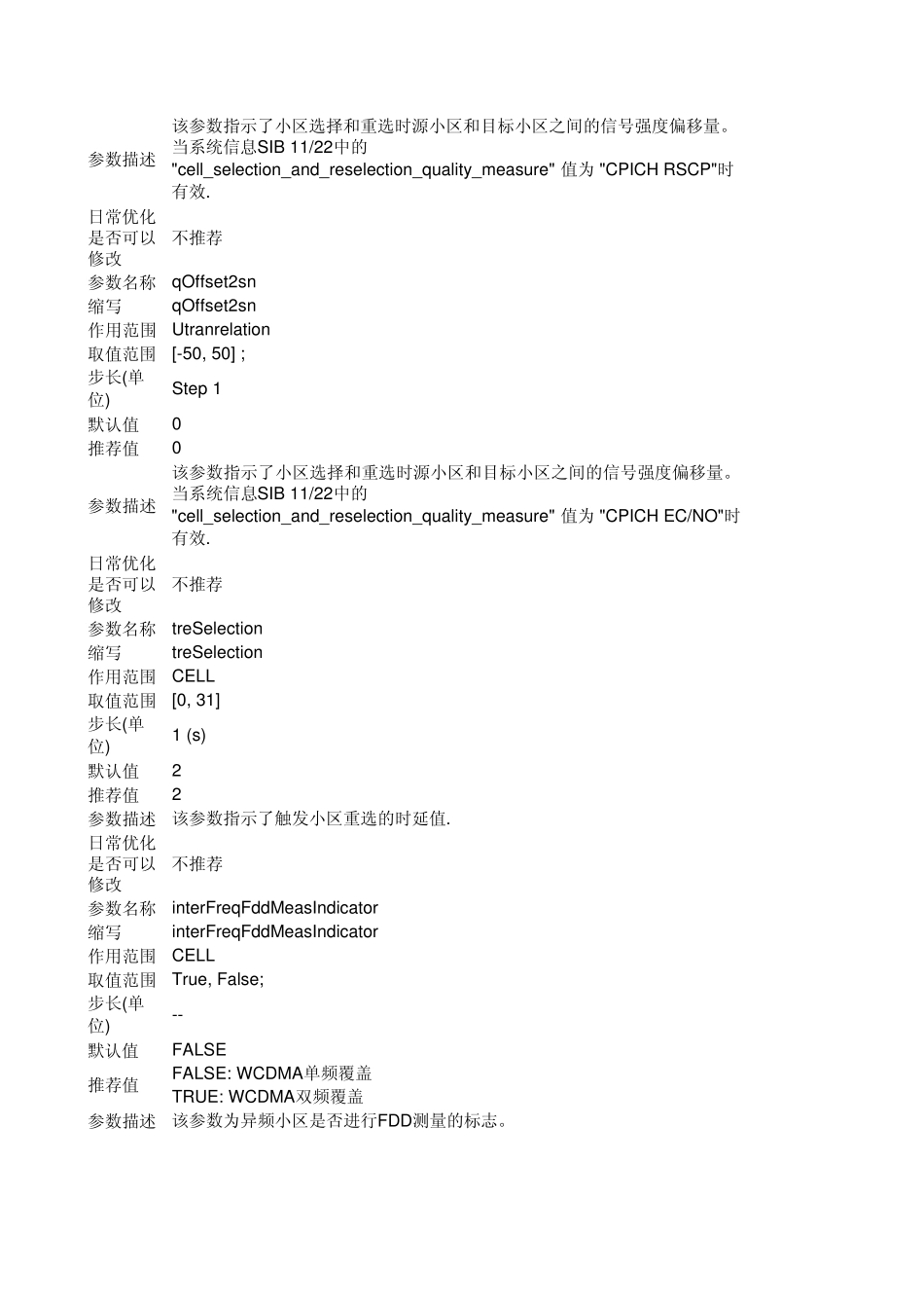 爱立信WCDMA关键参数_第3页