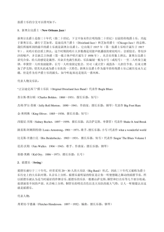 爵士乐基本介绍