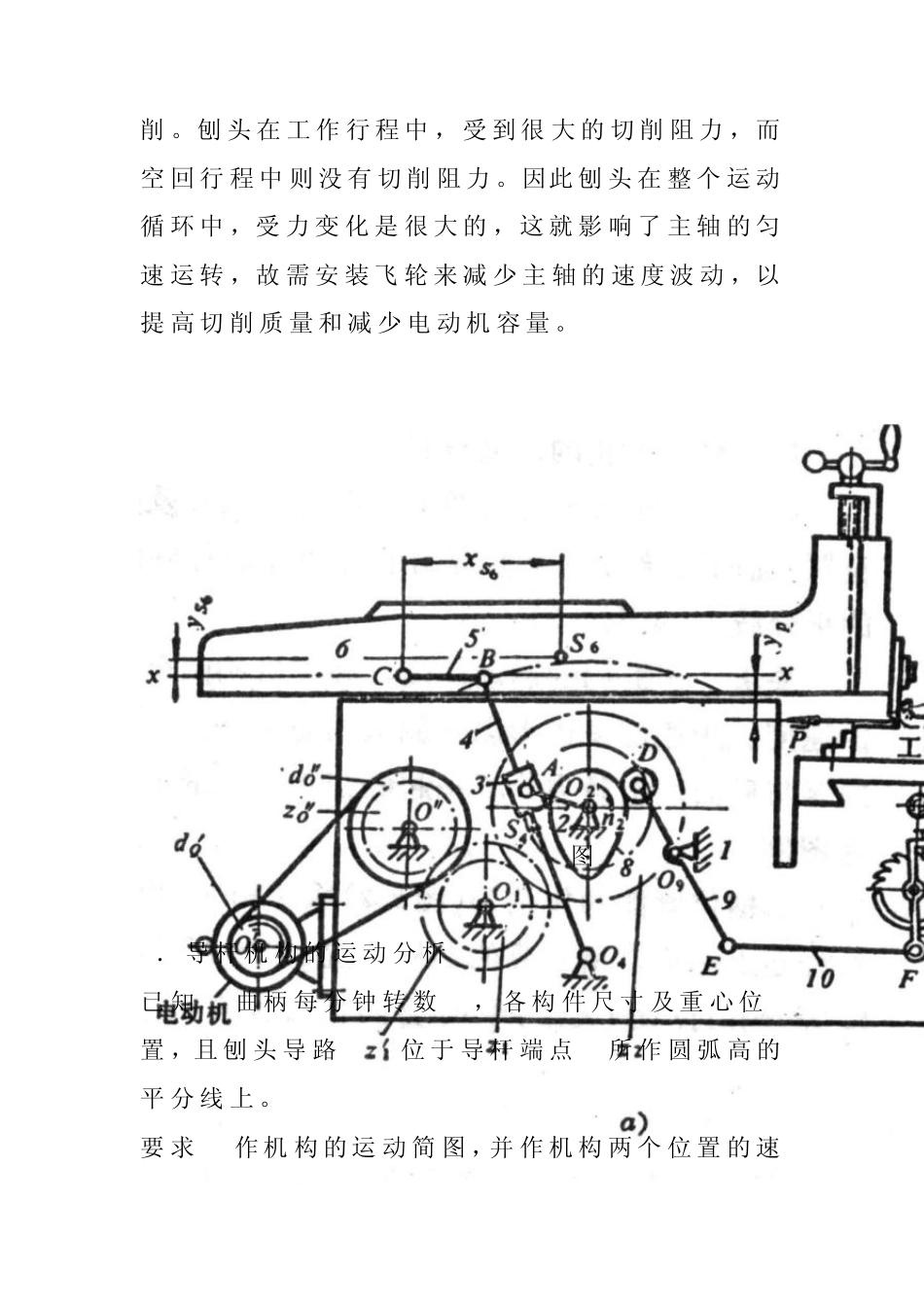 牛头刨床机械原理课程设计4点和10点_第2页