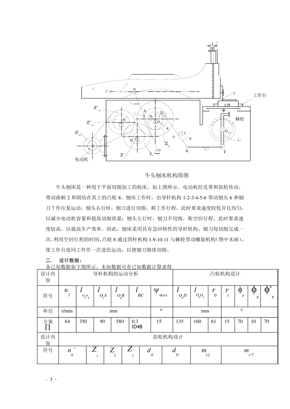 牛头刨床课程设计_第3页