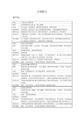 牛尔diy美容配方汇总