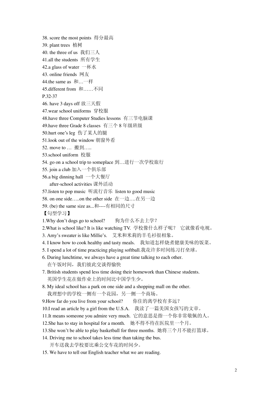 牛津8AUnit2知识点归纳、难点解析、语法复习_第2页