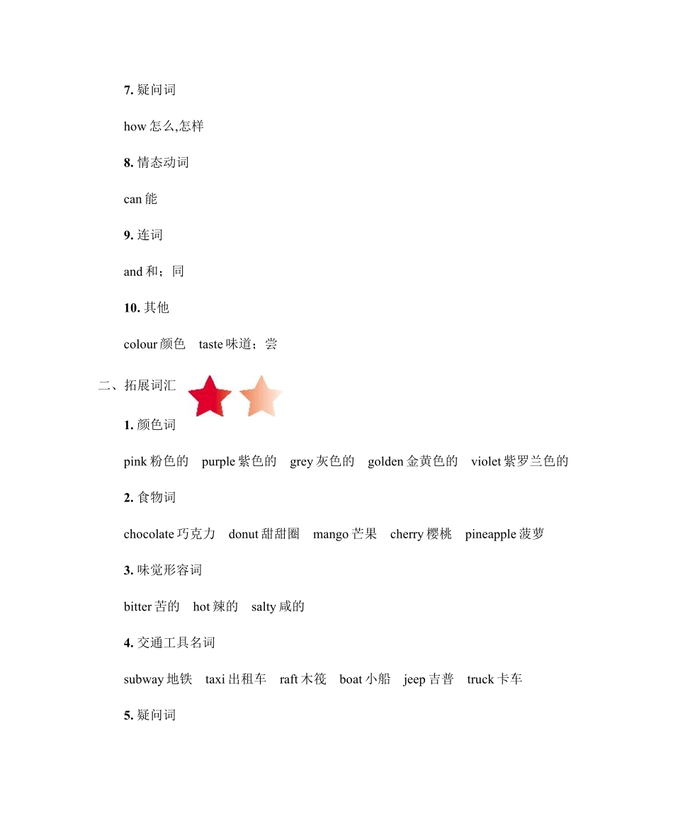 牛津上海版(三起)三年级下册英语知识梳理_第2页