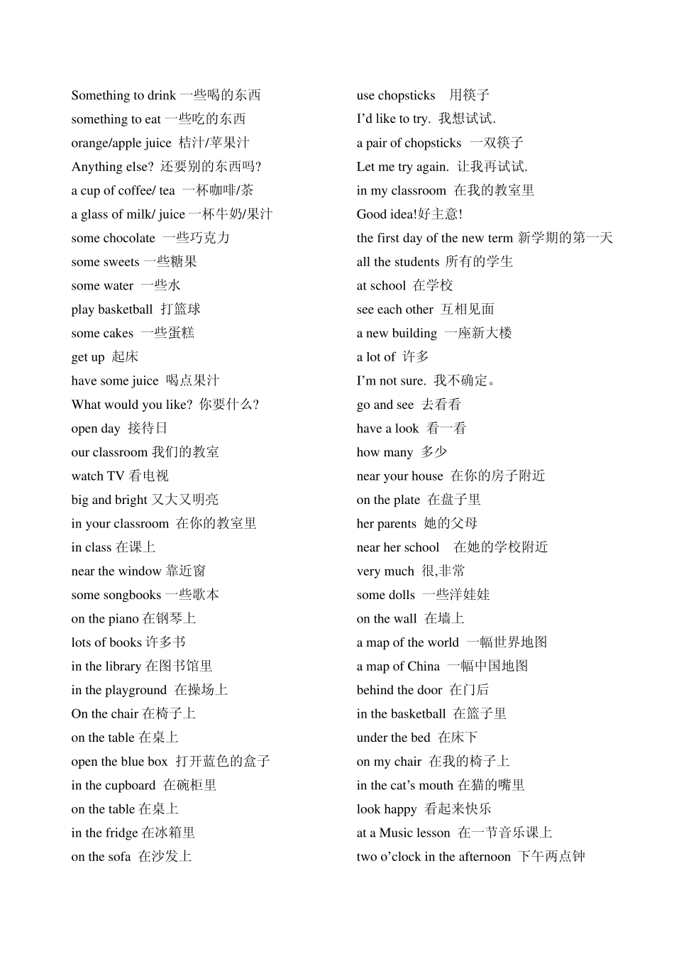 牛津六年级英语总复习词组_第2页