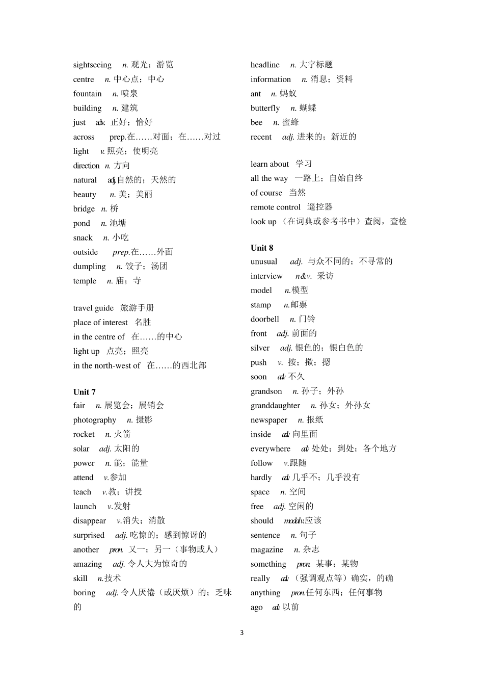 牛津初中英语单词总表_第3页