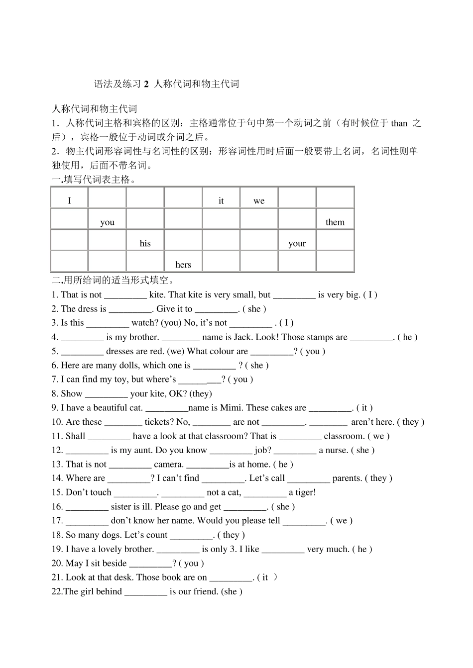 牛津小学英语3A6B语法点汇总+练习(讲解相当详细)_第2页