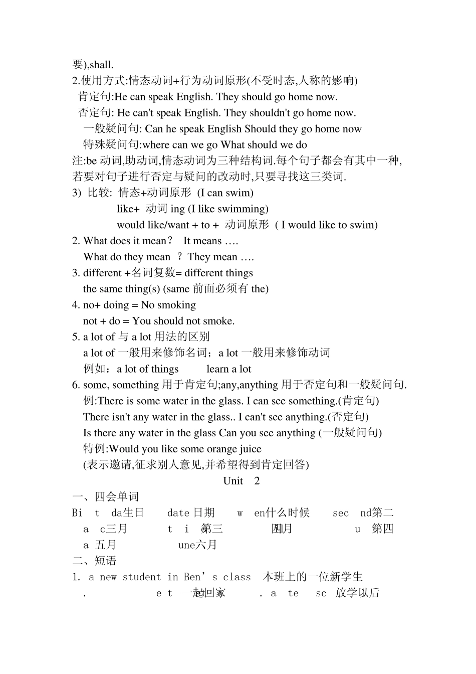 牛津小学英语6A短语句型练习_第2页
