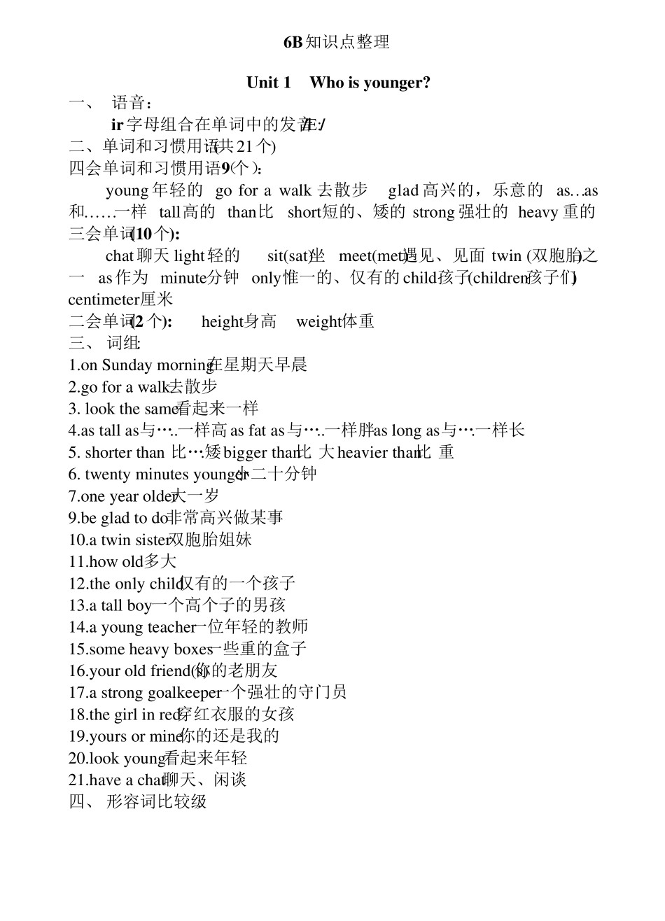 牛津版六年级英语下册知识点整理_第1页