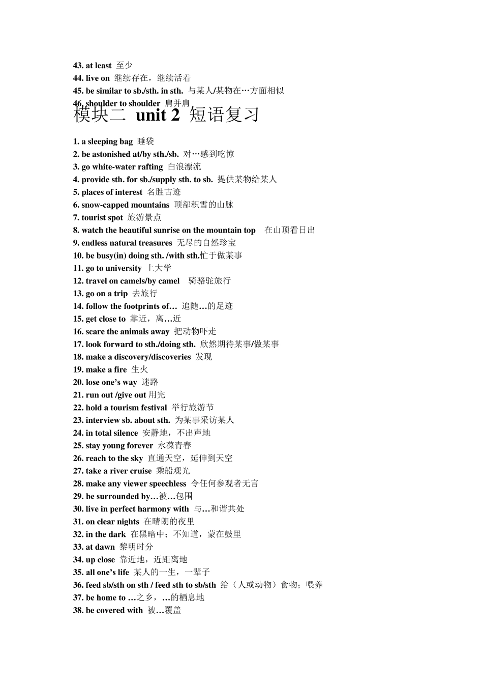 牛津高中英语模块二短语词组总结_第2页