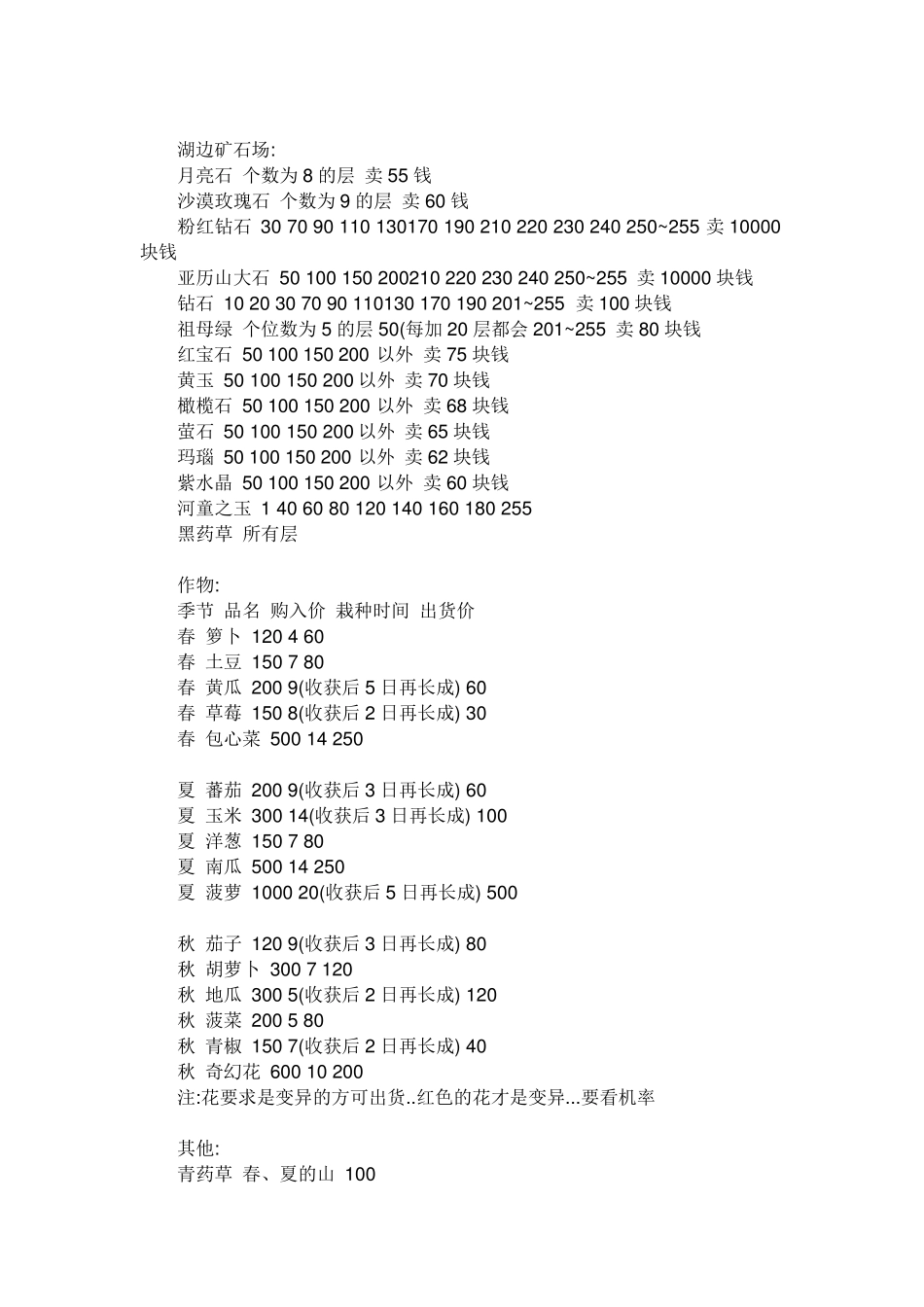 牧场物语女孩版全攻略_第2页