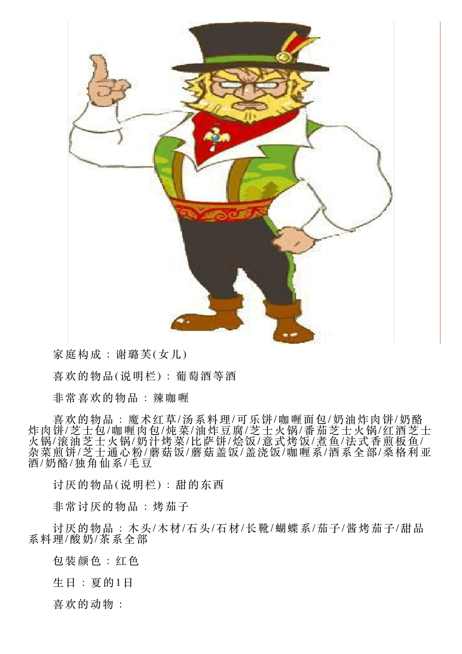 牧场物语风之集市——全部居民喜好_第2页