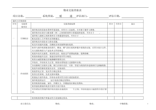 物业交接查验表暖通类