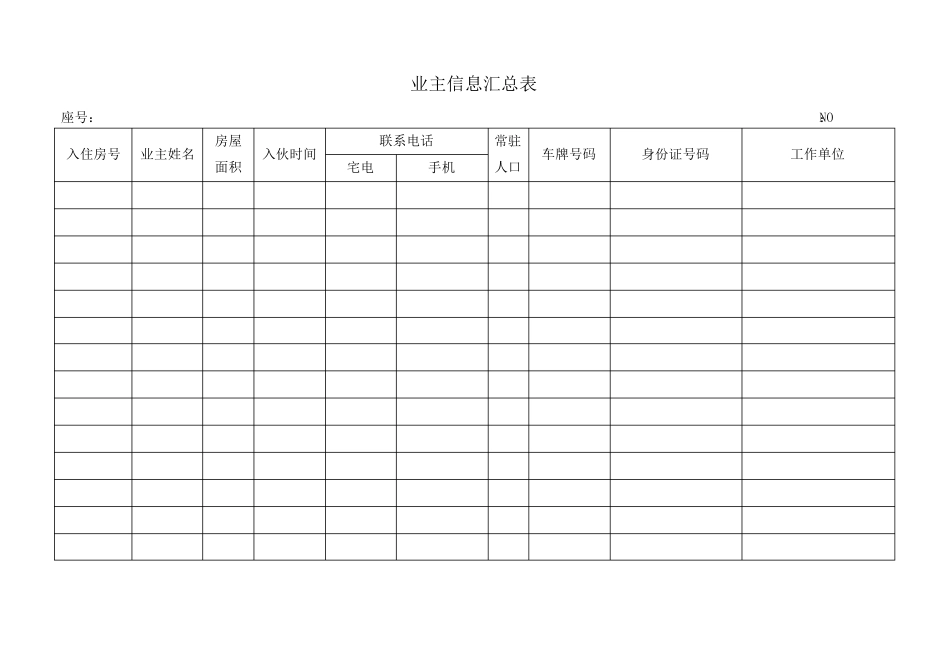 物业公司入住表格_第3页